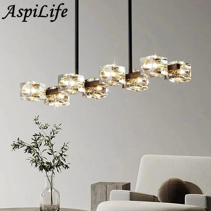 Lustre LED Cristal - Élégance Minimaliste | Marco Lucetti