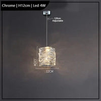 Lustre Led cristal K9 de luxeuspendu | Marco Lucetti Chromé H12cm / Lumière froide 6000K