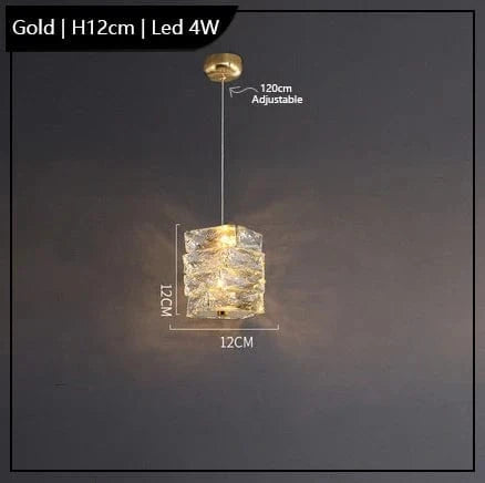 Lustre Led cristal K9 de luxeuspendu | Marco Lucetti Or H12cm / Lumière froide 6000K