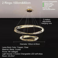 Lustre LED Cristal Luxe Moderne Design | Marco Lucetti P100cm P60cm