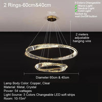 Lustre LED Cristal Luxe Moderne Design | Marco Lucetti P60cm P40cm