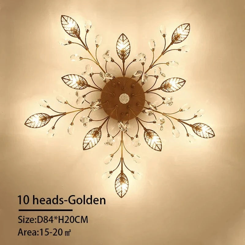  Lustre LED Cristal Moderne Nordique pour Salon Salle à Manger | Marco Lucetti 10 têtes-dorées / 3 couleurs