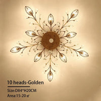  Lustre LED Cristal Moderne Nordique pour Salon Salle à Manger | Marco Lucetti 10 têtes-dorées / 3 couleurs