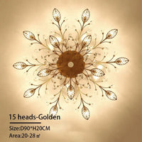  Lustre LED Cristal Moderne Nordique pour Salon Salle à Manger | Marco Lucetti 15 têtes-dorées / 3 couleurs