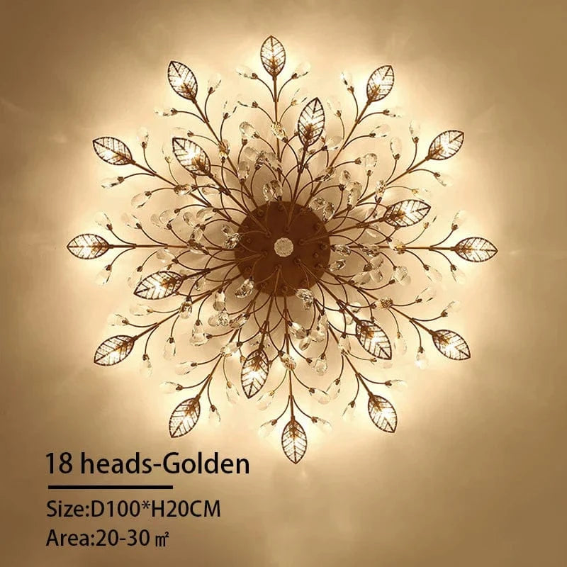  Lustre LED Cristal Moderne Nordique pour Salon Salle à Manger | Marco Lucetti 18 têtes-dorées / 3 couleurs