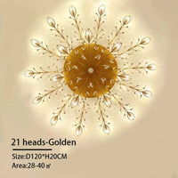  Lustre LED Cristal Moderne Nordique pour Salon Salle à Manger | Marco Lucetti 21 têtes-dorées / 3 couleurs