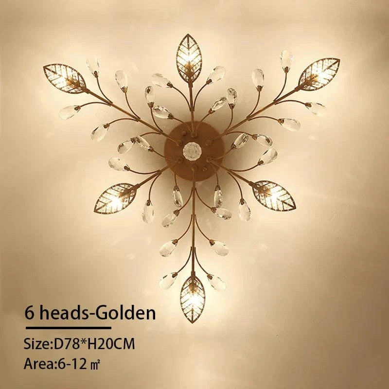  Lustre LED Cristal Moderne Nordique pour Salon Salle à Manger | Marco Lucetti 6 têtes-dorées / 3 couleurs