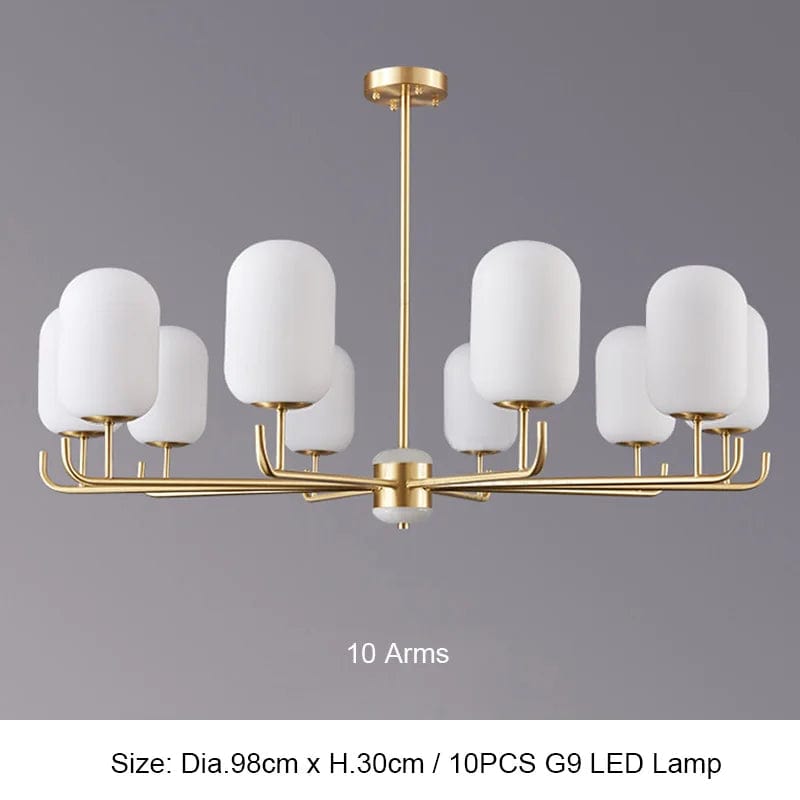 Lustre LED Cuivre Moderne Luxe - Élégance Lumineuse | Marco Lucetti