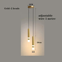 Lustre LED de Luxe Double Tête | Marco Lucetti Deux têtes d'or / Blanc chaud