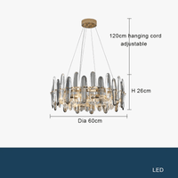 Lustre LED de Luxe en Cristal K9 avec Intensité Variable - Édition Noël 2024 | Marco Lucetti