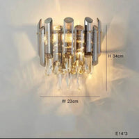 Lustre LED de Luxe en Cristal K9 avec Intensité Variable - Édition Noël 2024 | Marco Lucetti wall lamp / Gold frame / dimmable