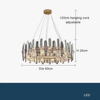 Lustre LED de Luxe en Cristal K9 et à Intensité Variable pour Décoration de Noël 2024