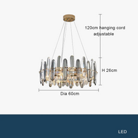Lustre LED de Luxe en Cristal K9 et à Intensité Variable pour Décoration de Noël 2024