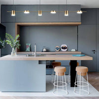 Lustre LED de luxe en métal allongé | Marco Lucetti