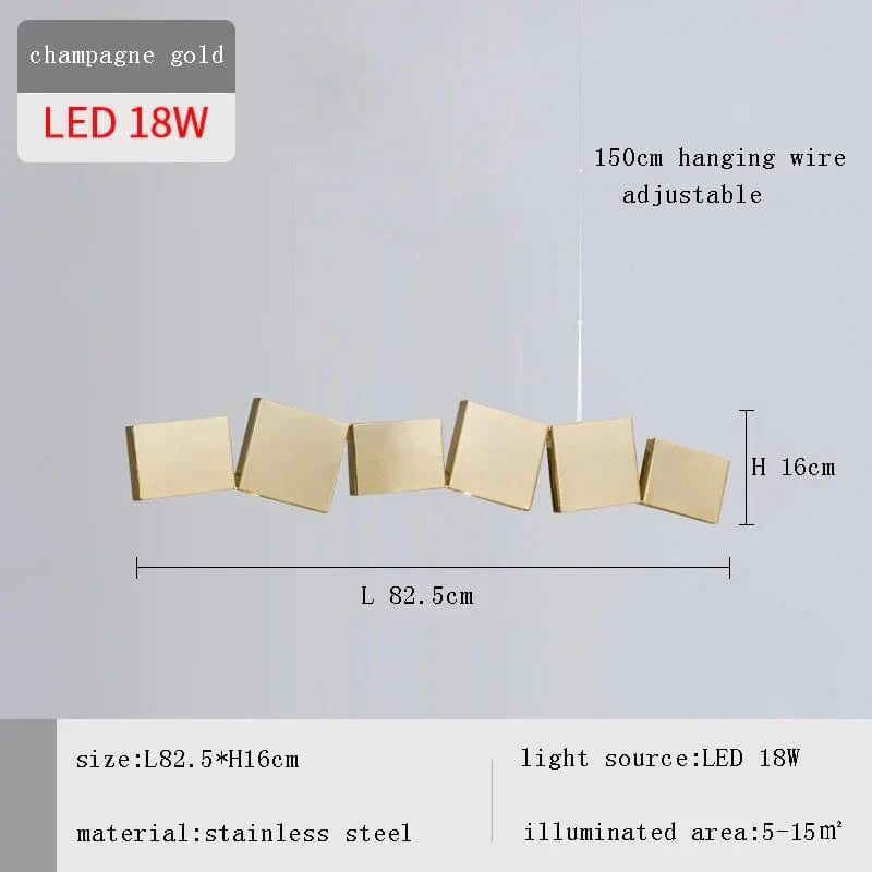 Lustre LED de Luxe. | Marco Lucetti Champion or 82,5 cm / Champagne or / Lumière chaude