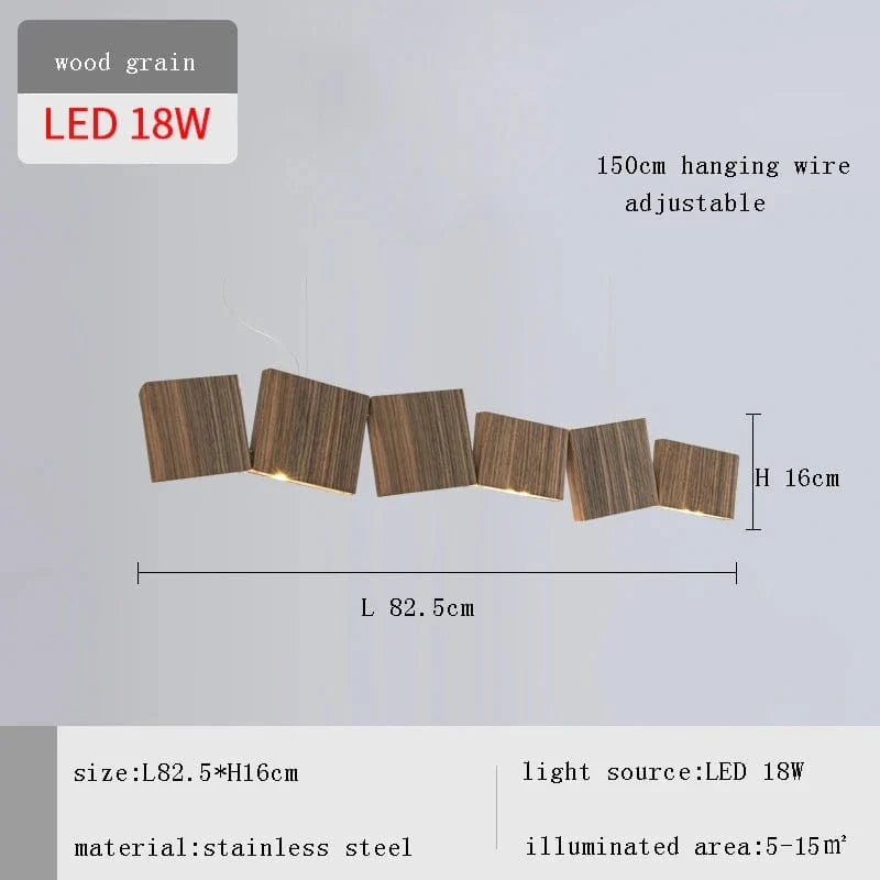 Lustre LED de Luxe. | Marco Lucetti Grain du bois 82,5 cm / Champagne or / Lumière chaude