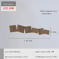 Lustre LED de Luxe. | Marco Lucetti Grain du bois 82,5 cm / Champagne or / Lumière chaude