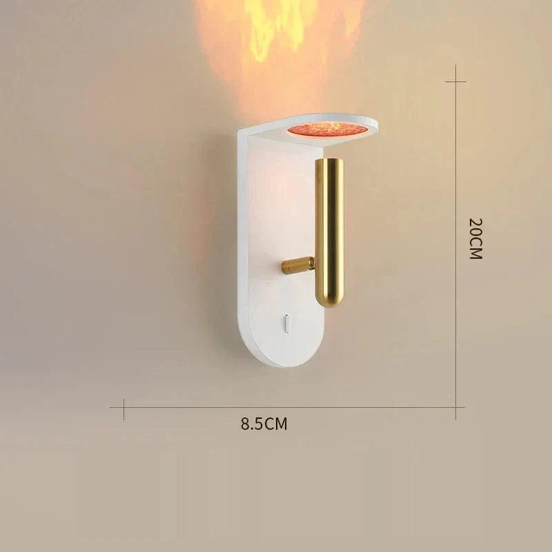 Lustre LED de Luxe Minimaliste Flamme Moderne | Marco Lucetti Blanc / Lumière chaude