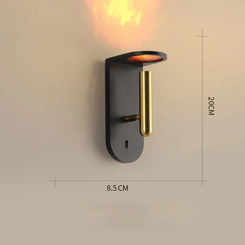 Lustre LED de Luxe Minimaliste Flamme Moderne | Marco Lucetti Noir / Lumière chaude