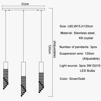Lustre LED de Luxe Moderne en Cristal pour Escalier | Marco Lucetti