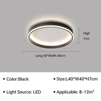 Lustre LED de Luxe Moderne pour la Maison | Marco Lucetti D40CM / Noir / Blanc froid