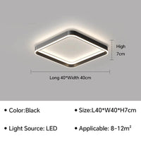 Lustre LED de Luxe Moderne pour la Maison | Marco Lucetti L40CM L40CM / Noir / Blanc froid