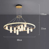Lustre LED de Luxe Moderne pour un Éclairage Intérieur Exceptionnel | Marco Lucetti 12 têtes / Gradation à distance RC