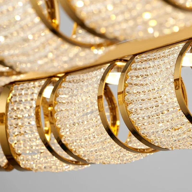 Lustre LED de Luxe Moderne pour Villa en Acier Inoxydable | Marco Lucetti