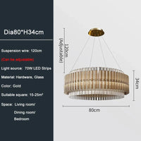 Lustre Led de luxe pour un salon élégant | Marco Lucetti Dia80cm / Lumière chaude NON variable
