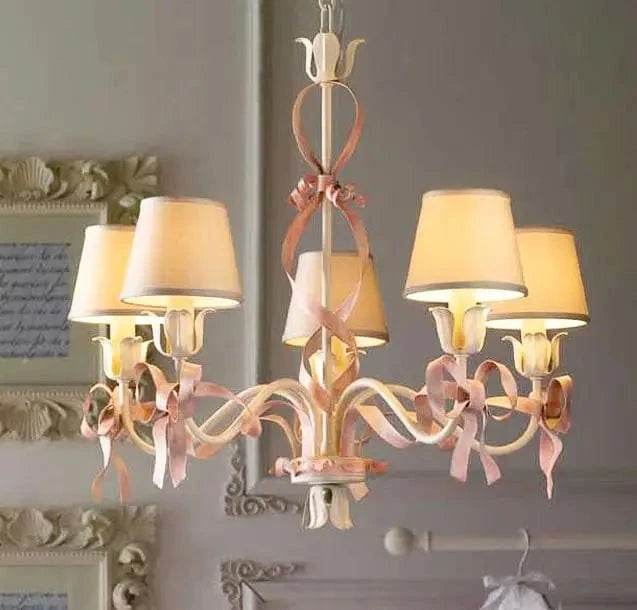 Lustre LED de style européen pour chambre de princesse - Éclat royal | Marco Lucetti 5 lumières Dia 62CM