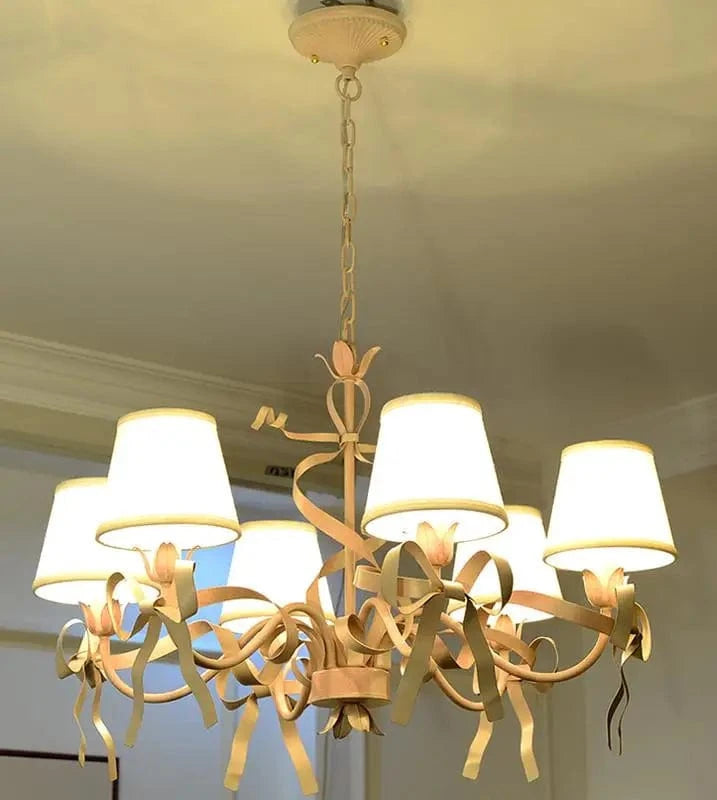 Lustre LED de style européen pour chambre de princesse - Éclat royal | Marco Lucetti 6 lumières Dia 73CM