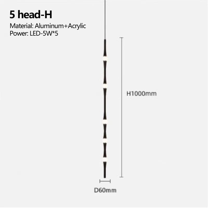 Lustre LED de Style Nordique Noir | Marco Lucetti