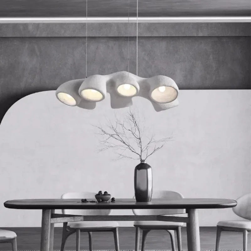Lustre LED de style Wabi-Sabi japonais pour villa clubhouse duplex | Marco Lucetti