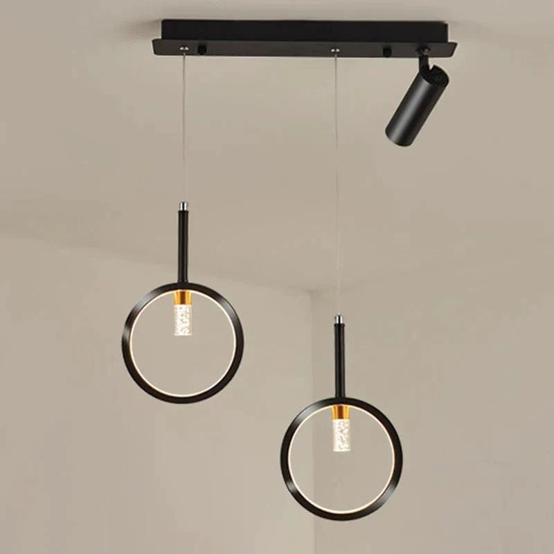 Lustre LED Décoratif pour Intérieur - Éclairage de Plafond | Marco Lucetti Noir 3 têtes / Blanc froid