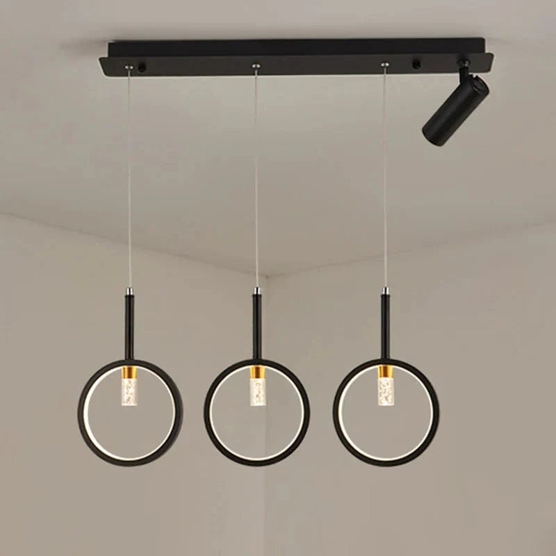 Lustre LED Décoratif pour Intérieur - Éclairage de Plafond | Marco Lucetti Noir 4 têtes / Changeable