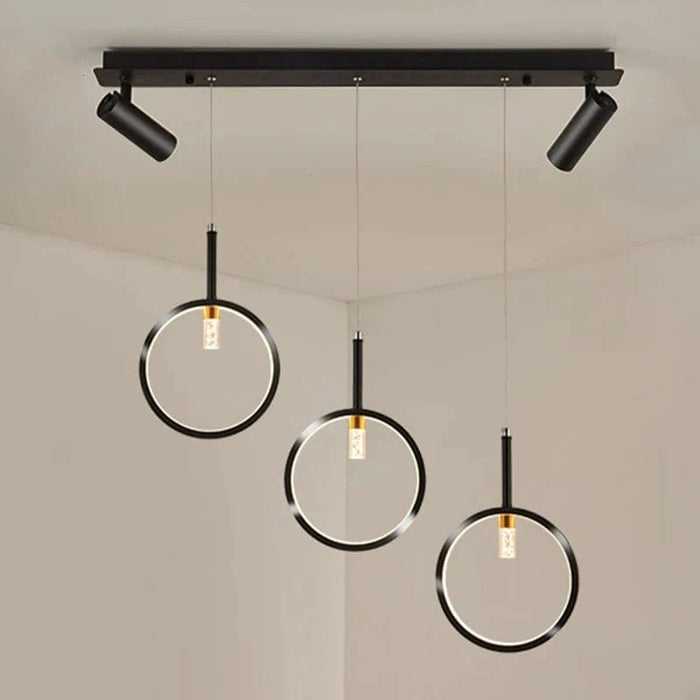 Lustre LED Décoratif pour Intérieur - Éclairage de Plafond | Marco Lucetti Noir 5 tête / Blanc froid