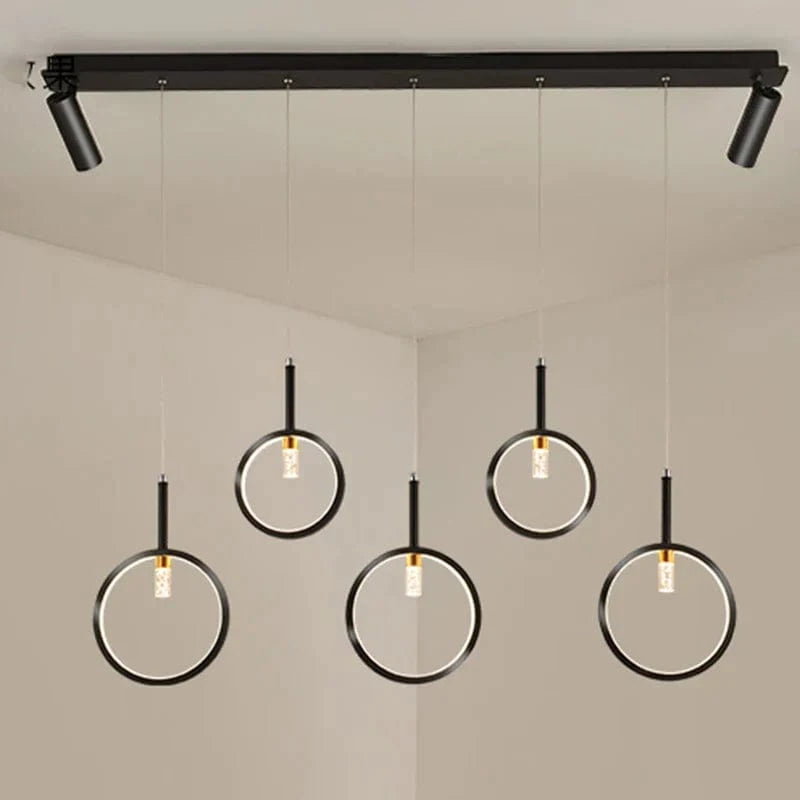 Lustre LED Décoratif pour Intérieur - Éclairage de Plafond | Marco Lucetti Noir 7 tête / Changeable