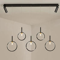 Lustre LED Décoratif pour Intérieur - Éclairage de Plafond | Marco Lucetti Noir 7 tête / Changeable