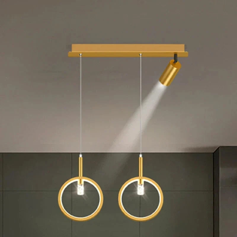 Lustre LED Décoratif pour Intérieur - Éclairage de Plafond | Marco Lucetti Or 3 tête / Blanc froid