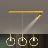 Lustre LED Décoratif pour Intérieur - Éclairage de Plafond | Marco Lucetti Or 4 têtes / Changeable