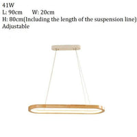 Lustre LED design avec anneau en bois LightWood | Marco Lucetti 90cm / 41W / Naturelle