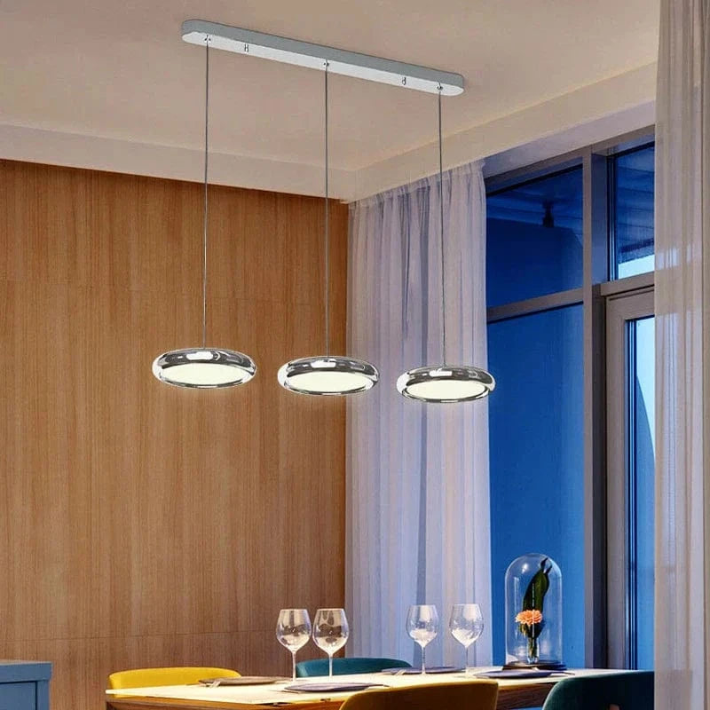 Lustre LED design en aluminium plaqué circulaire. | Marco Lucetti
