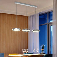 Lustre LED design en aluminium plaqué circulaire. | Marco Lucetti