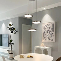 Lustre LED design en aluminium plaqué circulaire. | Marco Lucetti