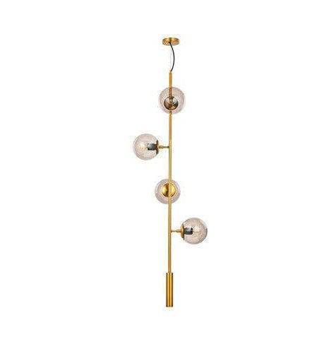 Lustre LED Design en métal avec boules en verre rétro | Marco Lucetti B / Ambré