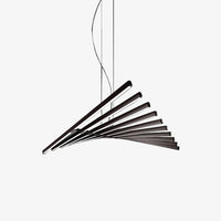 Lustre LED design Lucian - Baguettes métalliques ajustables | Marco Lucetti 10 ampoules - 48x47 cm / Noir / Dimmable