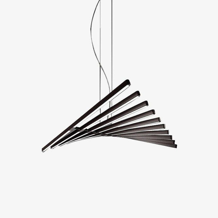 Lustre LED design Lucian - Baguettes métalliques ajustables | Marco Lucetti 10 ampoules - 48x47 cm / Noir / Dimmable