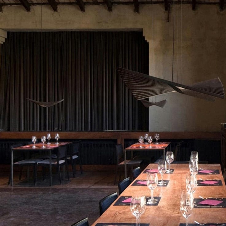 Lustre LED design Lucian - Baguettes métalliques ajustables | Marco Lucetti