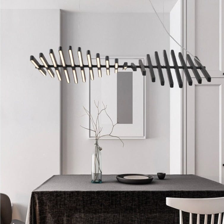 Lustre LED design Lucian - Baguettes métalliques ajustables | Marco Lucetti