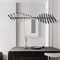 Lustre LED design Lucian - Baguettes métalliques ajustables | Marco Lucetti
